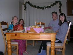 Christmas dinner at our house.